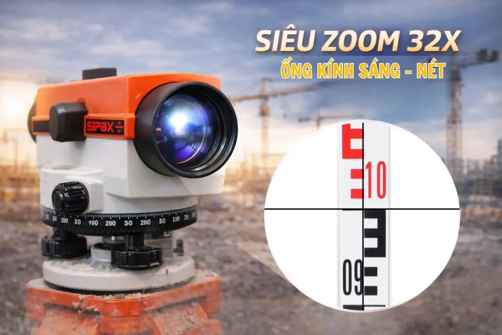 Máy Thủy Bình Sipax SP-32 siêu zoom 32x